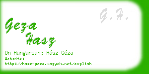 geza hasz business card