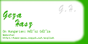 geza hasz business card